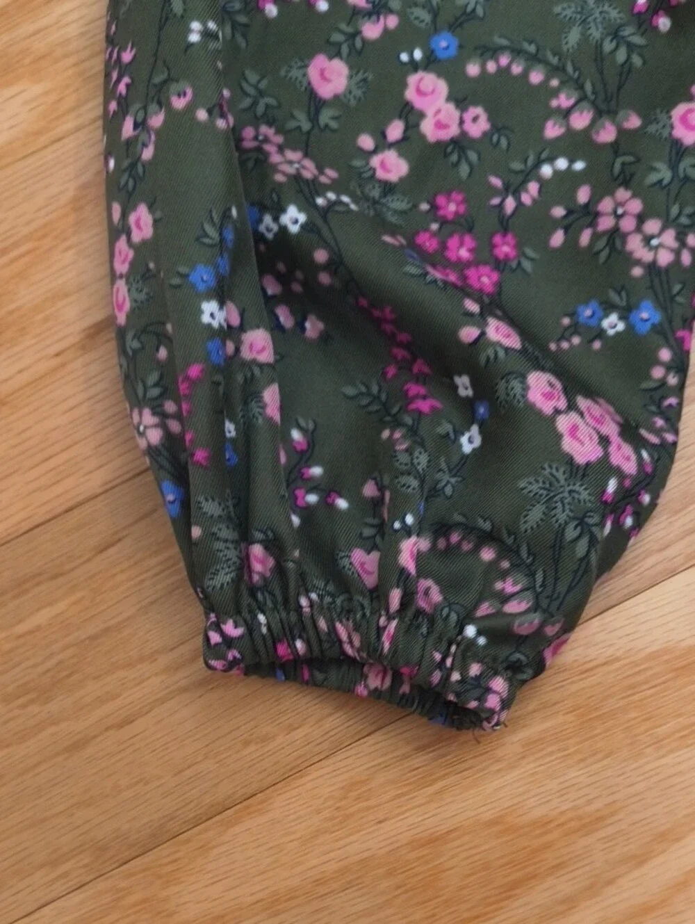 Janie and Jack Long Sleeve Floral Tiered Dress Green Size 8 NWOT